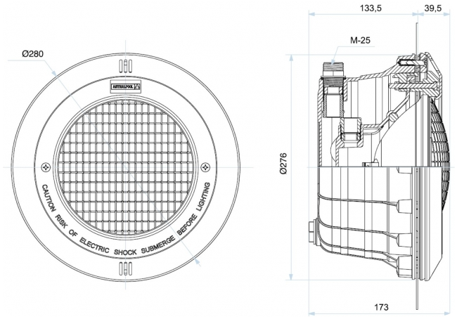 bazenove svetlo 300W 12V