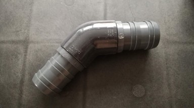 Koleno 50mm /45 masívne PVC