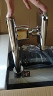 Solárna sprcha Square 35L 220cm silver - New Design