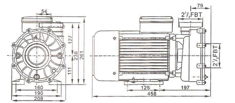 5HP virovkove cerpadlo cerpadlo pre Vírivku LX WP500 II