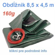 Krycia plachta tažká - 160g/m² - obdĺžnik 8,5x4,5m