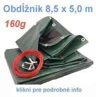 Krycia plachta tažká - 160g/m² - obdĺžnik 8,5x5,0m