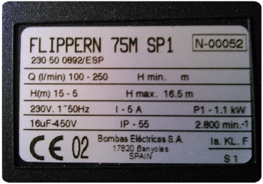 bazenove cerpadloEspa Flipper 75M
