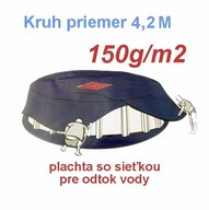 Krycia plachta tažká - 150g/m² - kruh 4,20m so sieťou