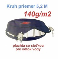 Krycia plachta tažká - 150g/m² - kruh 5,20m so sieťou
