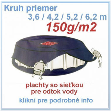 krycia plachta s odtokom vody