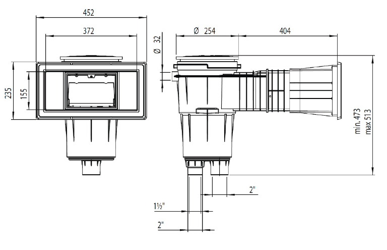 skimmer do steny skimmer siiroky pre beton