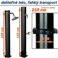 Solárna sprcha DUO 25L s kohútikom na nohy